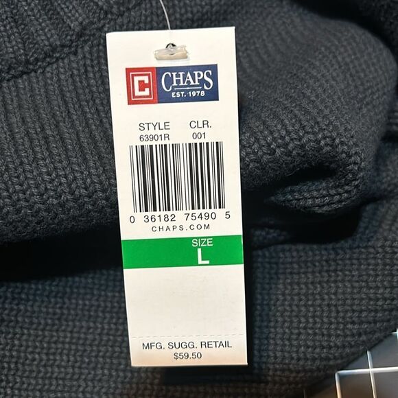 NWT Chaps Cotton Sweater L - Picture 5 of 6